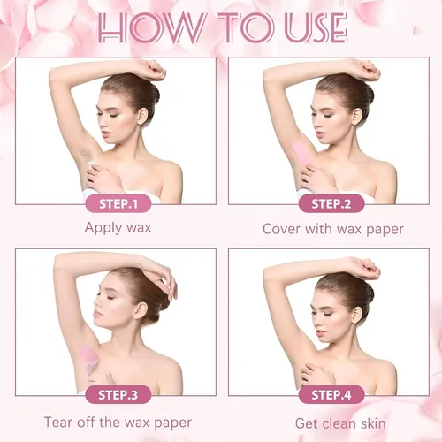 Cintas De Cera No Tejidas Blulu Rosa 400u Faciales Y