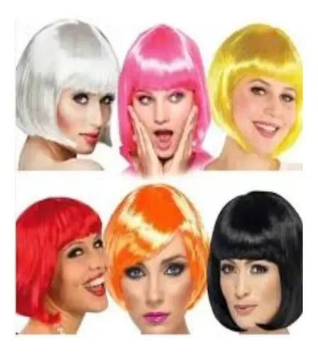 10 Pelucas Carre Colores Surtidos