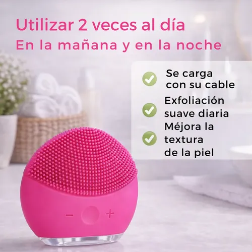 Limpiador Cepillo Facial Vibrador Masajeador Recargable Usb