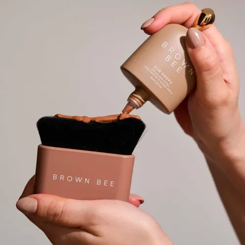 Brocha Maquillaje Corporal Body Brush Brown Bee
