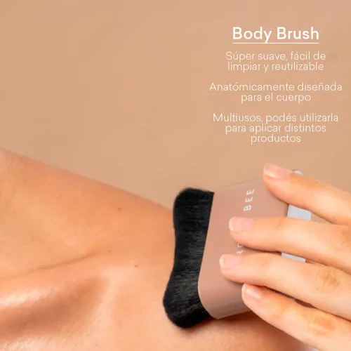 Brocha Maquillaje Corporal Body Brush Brown Bee