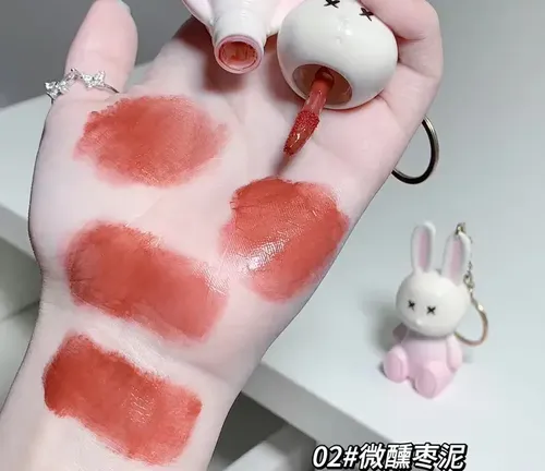 Lip Gloss Conejo Con Llavero Gege Bear Brillo Labial