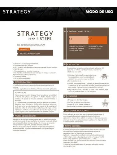 Tintura Semipermanente Strategy 4 Steps Gel Cubre Canas 1.2L