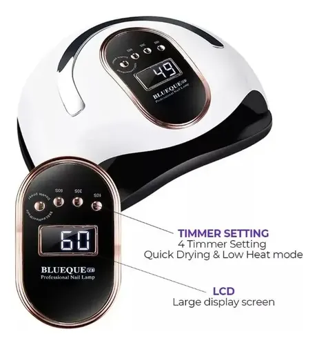 Cabina Para Uñas 168w Uv Led Profesional Manicura Blanco