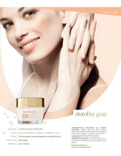 Crema Exfoliante Suave Hipoalergénica Dorothy Gray