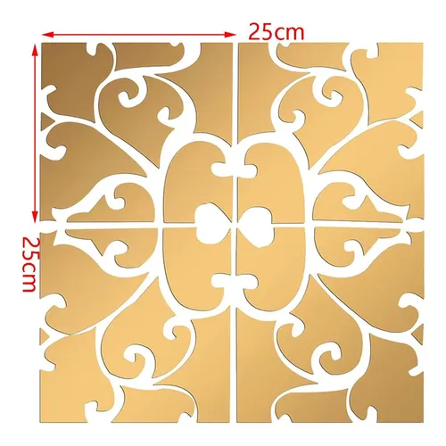 Adhesivo Acrílico Para Pared Con Espejo 3d, 32 Unidades, Dec