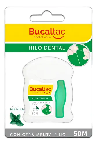 Hilo Dental Bucal Tac Encerado Sabor Menta 50m Resistente Deshilachado