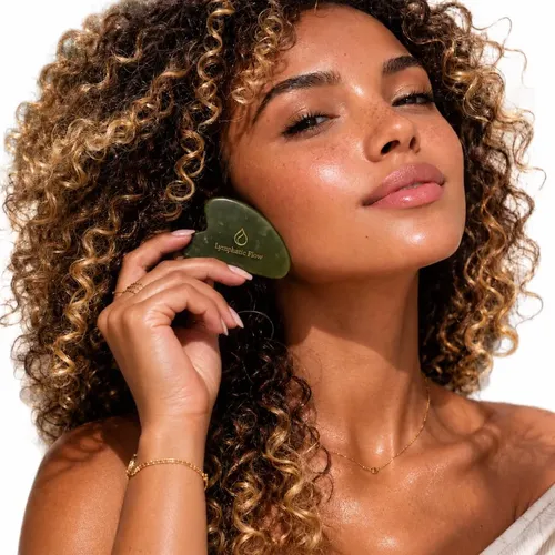 Piedra Gua Sha Jade Verde Para Rostro Y Desinflamar
