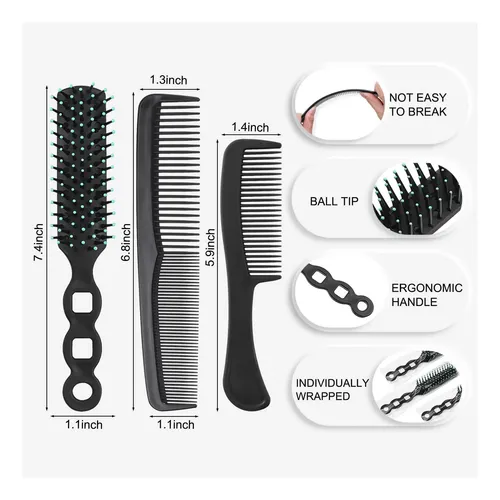 Gisdo Juego 60 Cepillos Y Peines Para Todo Tipo De Cabello