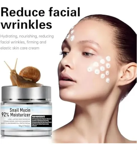 Snail Mucin 92% Crema Hidratante, Gel Facial Diario Reparado