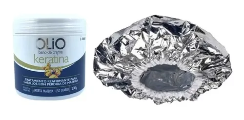 Baño De Crema Keratina Olio 200gr + Gorra Metalizada
