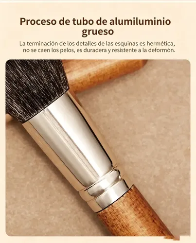 Brochas De Maquillaje Profesionales De 9 Piezas Con Mango