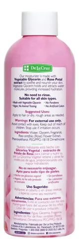 Rosewater Facial Toner And Moisturizer De La Cruz 236ml X12