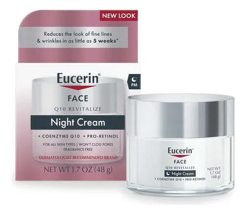 Crema Nocturna Eucerin Q10 + Pro-retinol 1.7 Oz Piel Sensibl Todo Tipo De Piel Noche