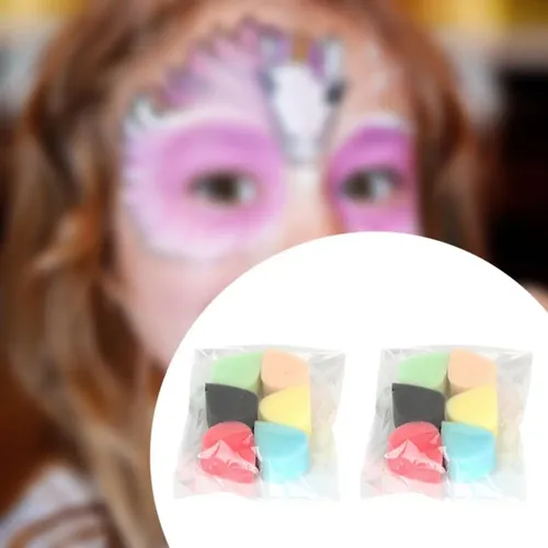 Juego De Esponjas Coloridas Para Pintar Caras Para Niños Y