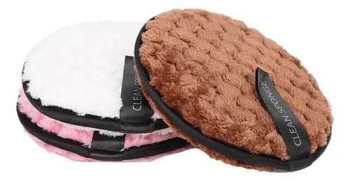 Esponja Desmaquillante Reutilizable De Microfibra Puff, 3 Un