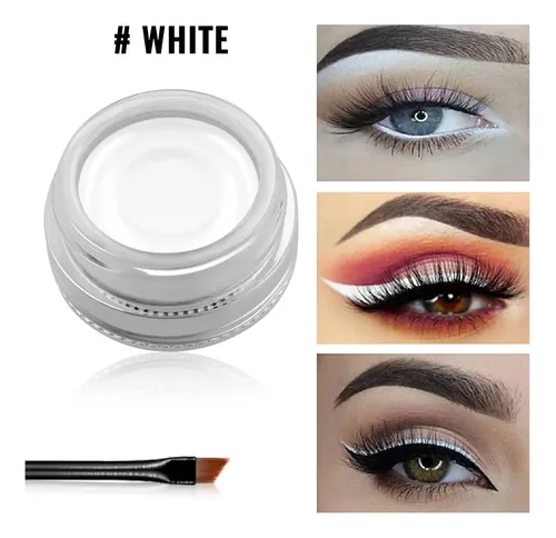 Lápiz De Ojos En Gel Erinde 04 Blanco Impermeable Con