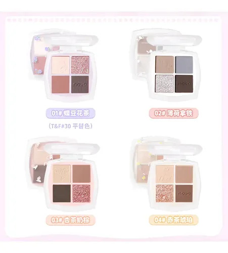 Novo Begonia Drunken Paleta 4 Sombras Ojos Mate Satin