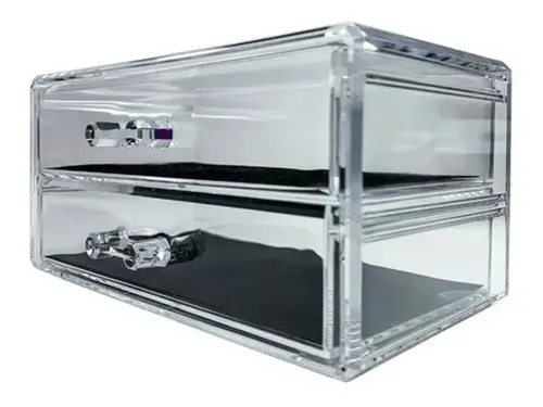 Organizador Acrílico De Maquillaje 2 Cajones Apilable O01507