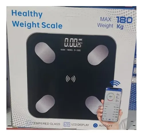 Balanza Digital Smart para Baño de 180 kg con Bluetooth y Sincronización App