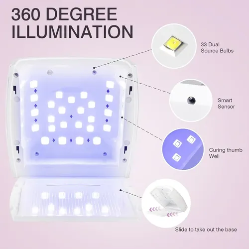 Lámpara De Uñas Uv Led Inalámbrica Nailface 66w
