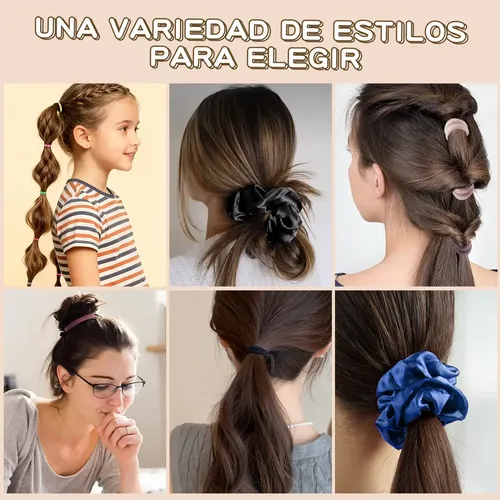 1209pzs Accesorios Para Cabello Scrunchies Donas Ligas Banda