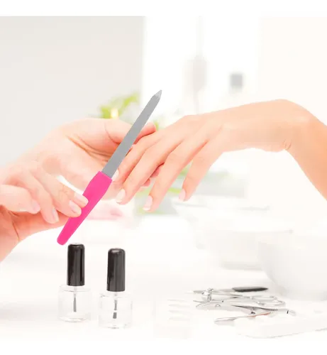 Lima De Uñas De Acero Inoxidable, 10 Unidades