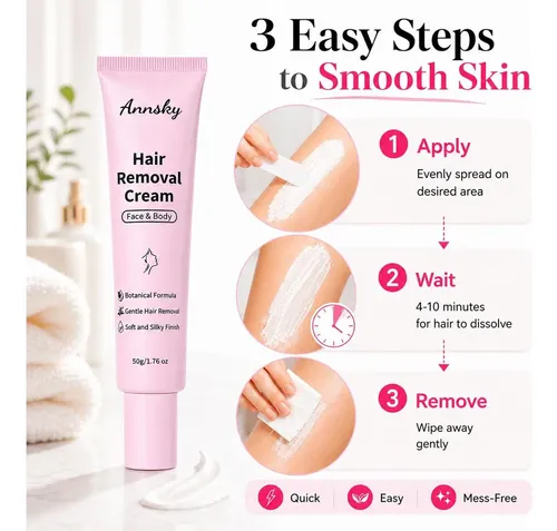Depilación Facial Y Corporal Annsky 1.76 Fl Oz