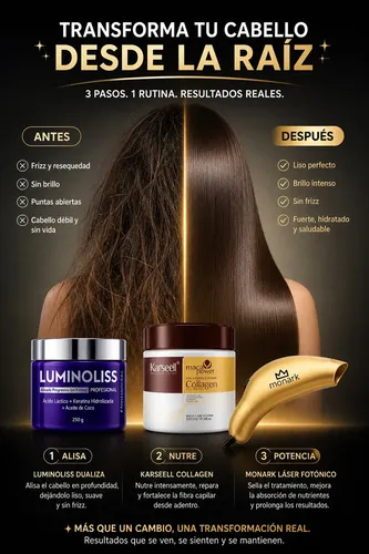Monark Potenciador Tratamiento Capilar + Alisado + Nutricion