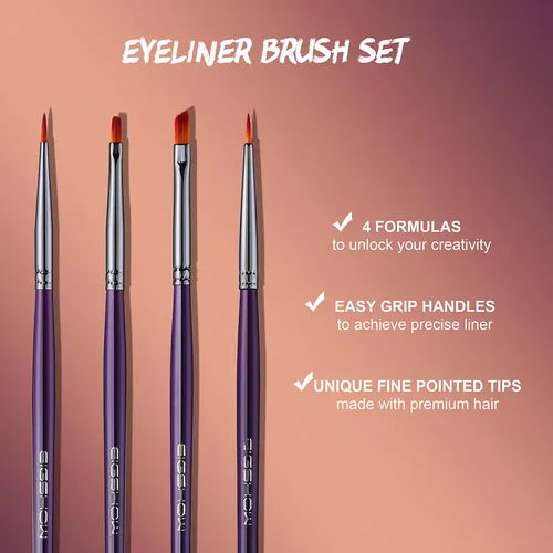 Set De Brochas De Maquillaje Eigshow Pincel Delineador Para