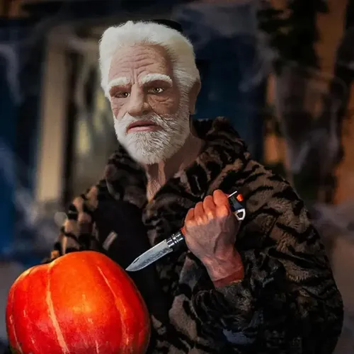 Máscara De Velho Realista Máscara De Halloween Para S