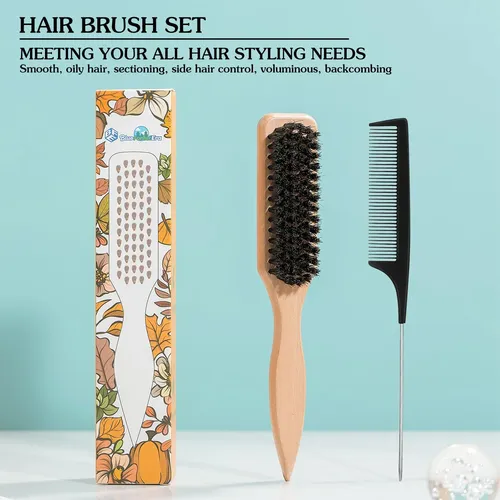 Set De Cepillos Para El Cabello Blueforest Era Boar Bristle