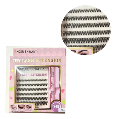 Kit Extensiones De Pestañas Diy Con Pinza Completo 8-16 Mix