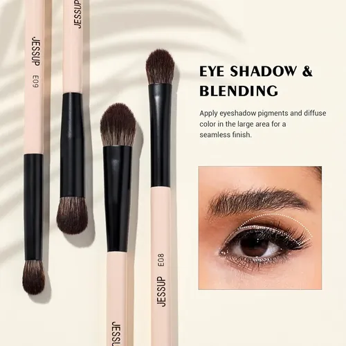 Set 5 Brochas Jessup Doble Punta Peach Dust – 10 Funciones