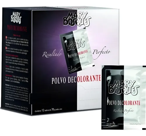 Polvo Decolorante Mary Bosques Caja 12 Sobres X 70 Grs C/u