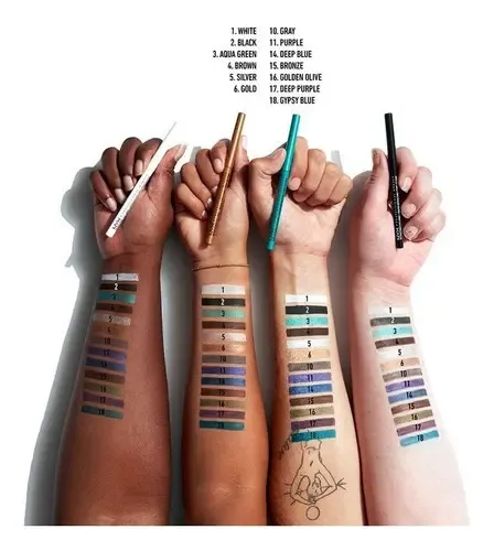 Lápiz Delineador De Ojos Nyx Professional Mechanical Eye Color Silver Efecto Metálico
