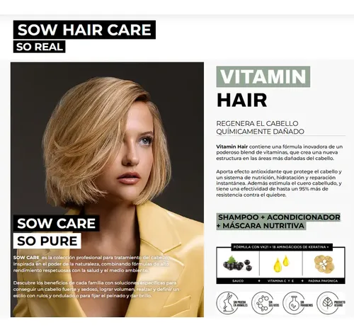 Vitamin Hair Shampoo Nutritivo Revitalizante 250ml – Sow