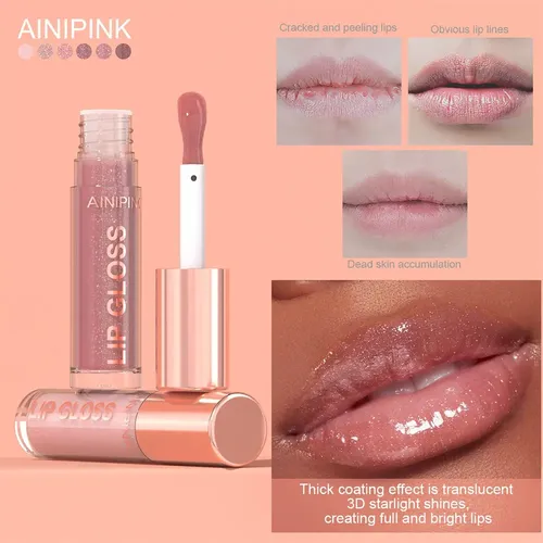Brillo Labial Ainipink Resistente Al Agua Y Al Sudor