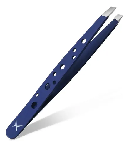 Pinza Profesional Azul Precisión Para Cejas Y Vellos