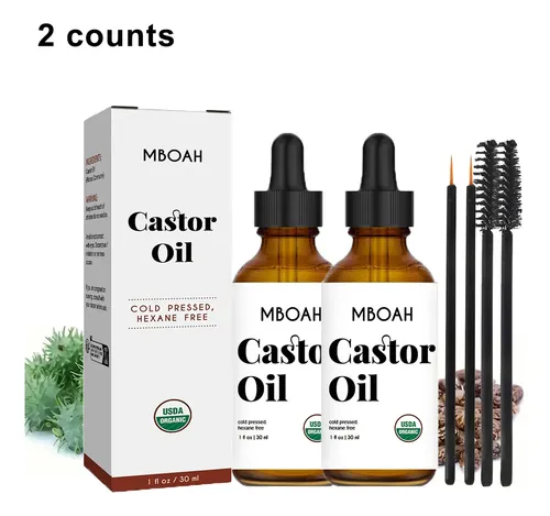 Aceite De Ricino Mboah 2 Frascos 30 Ml Con Aplicadores
