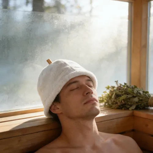 Gorro De Sauna Para Spa, Baño De Vapor Con Trabilla, Unisex