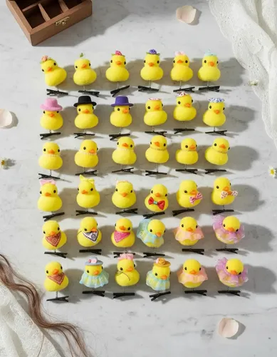 Ll 50 Horquillas Pollito Patito Pasador Para Cabello Mn