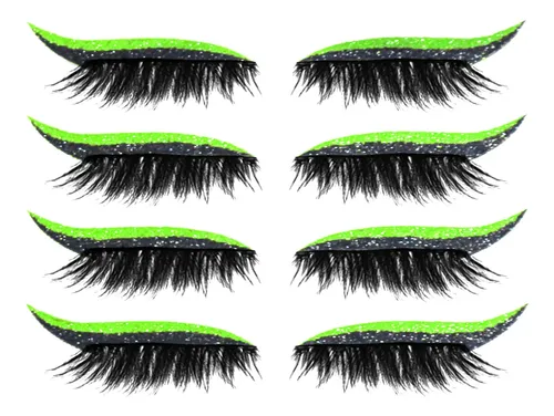 Para 4 Pares De Pegatinas Tipo Sombra De Ojos Perezosa Para