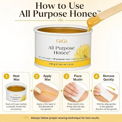 Cera Depilatoria Gigi All Purpose Honee 14 Oz Paquete 2