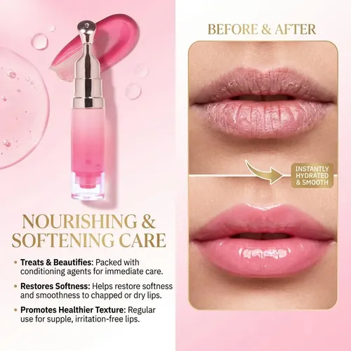 5piezas Aceite Labial Hidratante Y Nutritivo, 10g Cada Uno