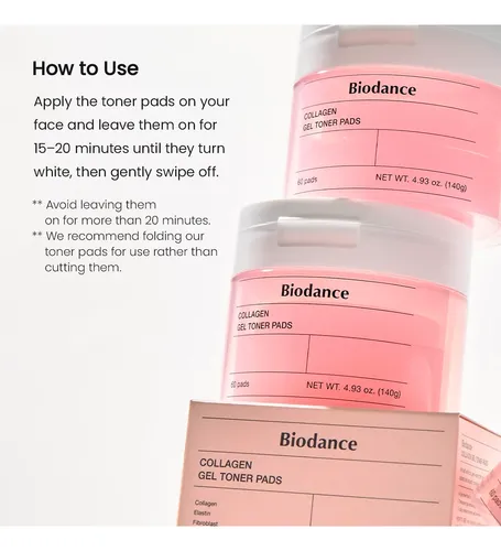 Biodance Pads Tónico Gel Colágeno Reafirmante Coreano 60un