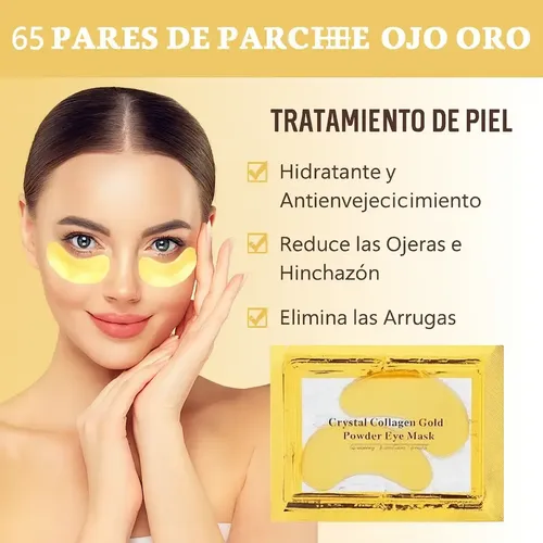 Parches Para Ojos Ojeras Colágeno Oro Arrugas 20 Pares