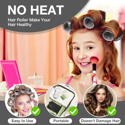 Set De 66 Rulos Para El Cabello Jzko Con 40 Clips Y Peine