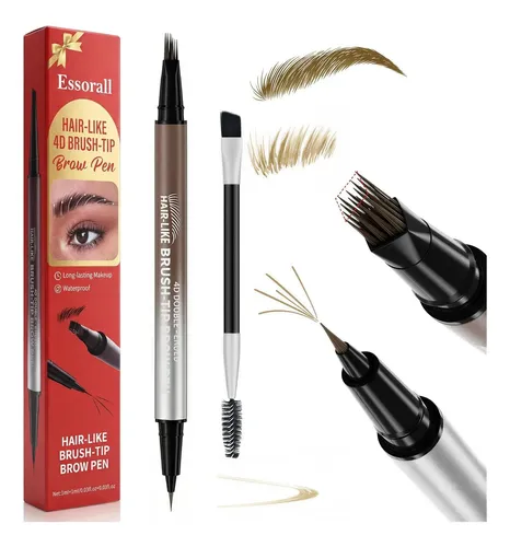 Lápiz De Cejas 2 En 1 Essorall Light Brown 01
