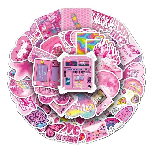 50 Piezas De Grafiti Estilo Y2k, Personalizadas Y Femeninas